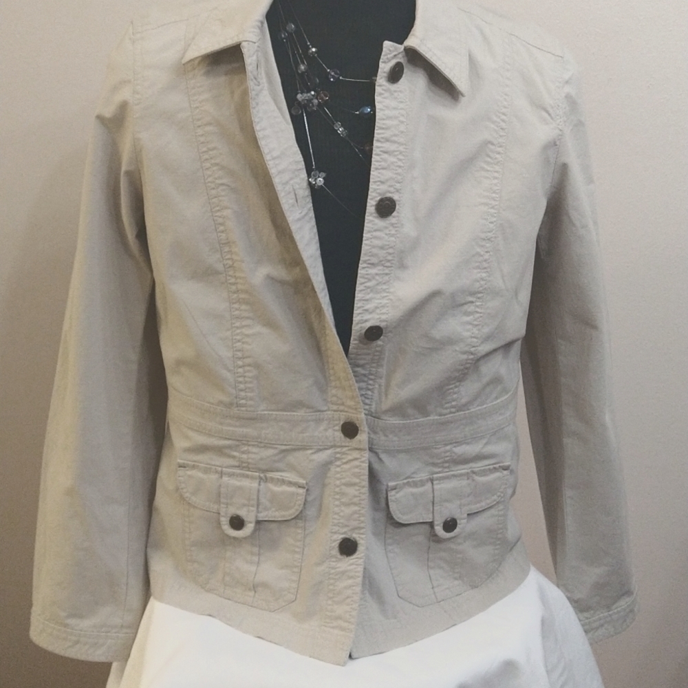 Eddie Bauer Button Front Structured Jacket